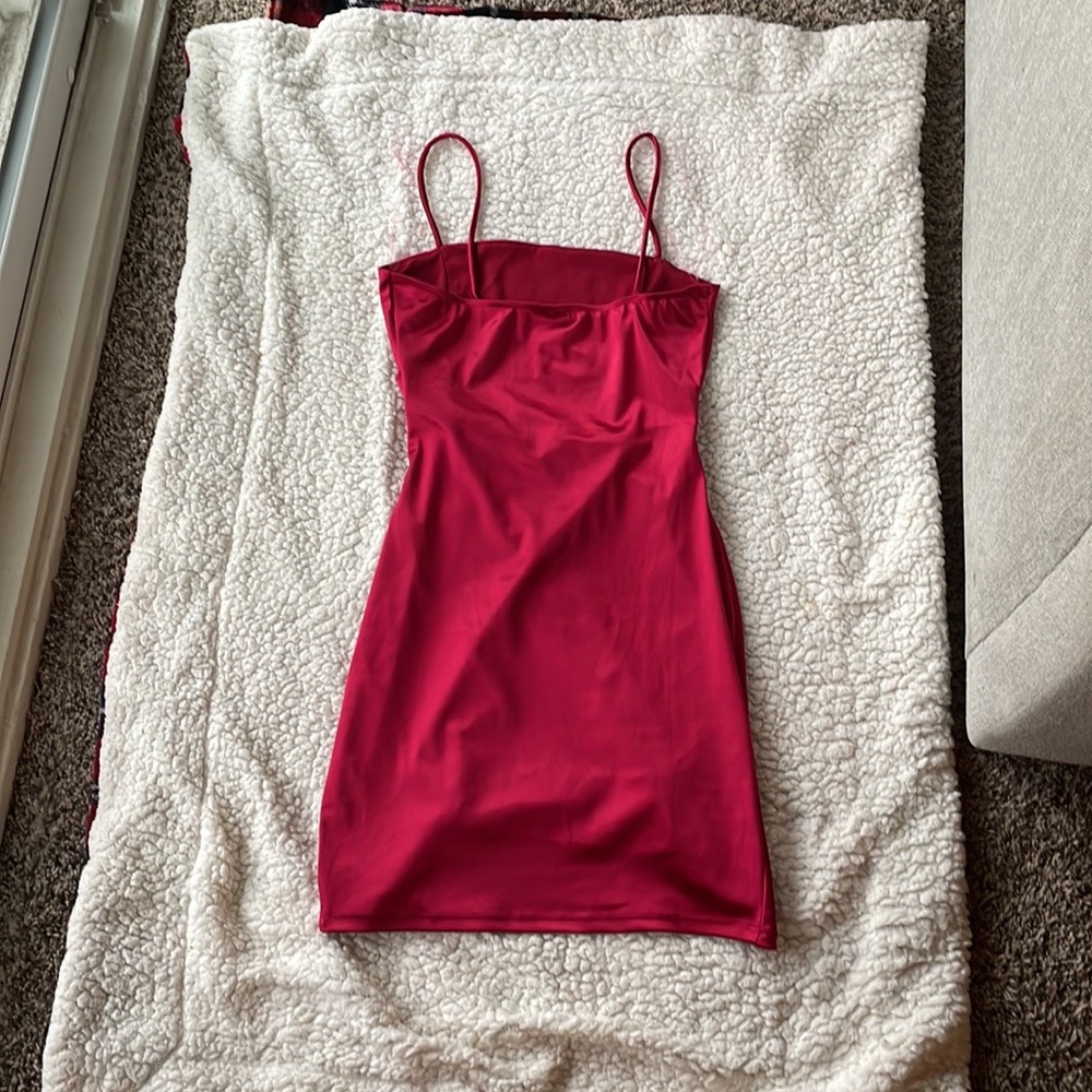 red short dress